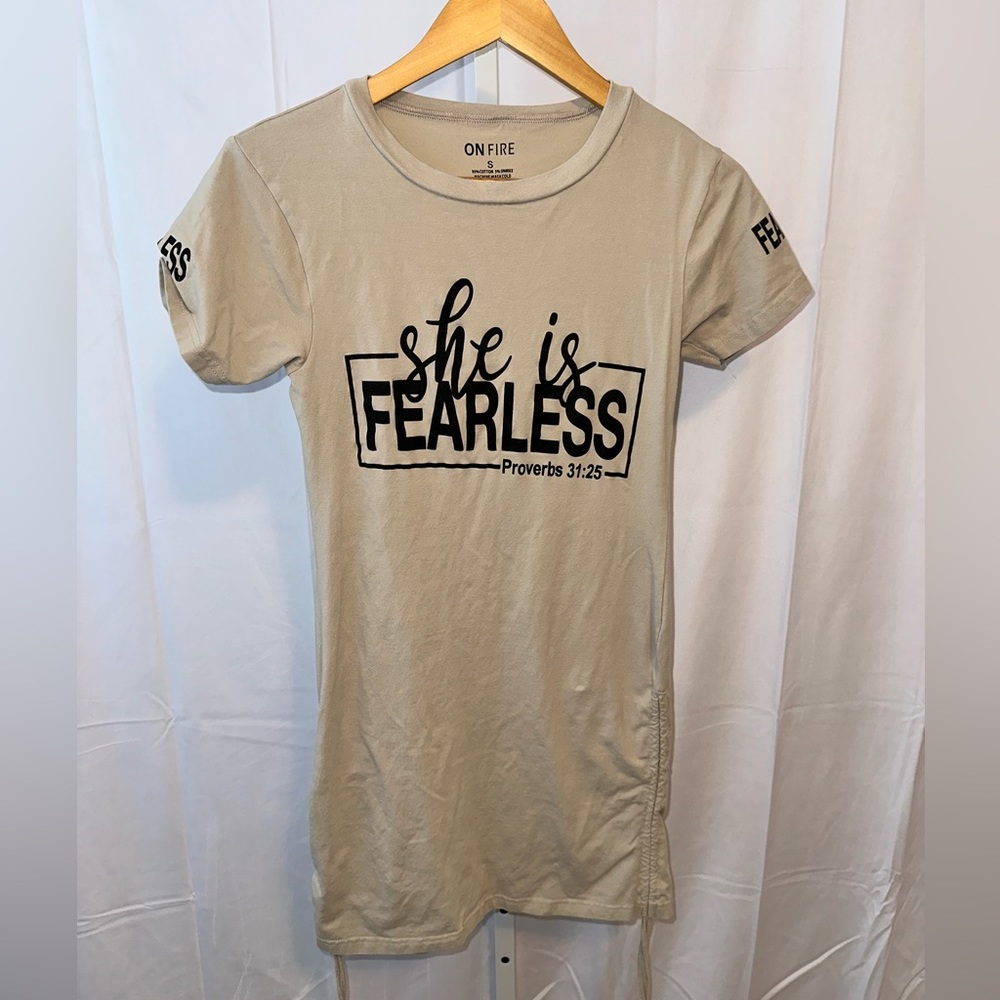 Women’s scripture, long top cotton/spandex shirt